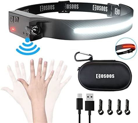 COSOOS LED Headlamp Rechargeable, Bright Head .